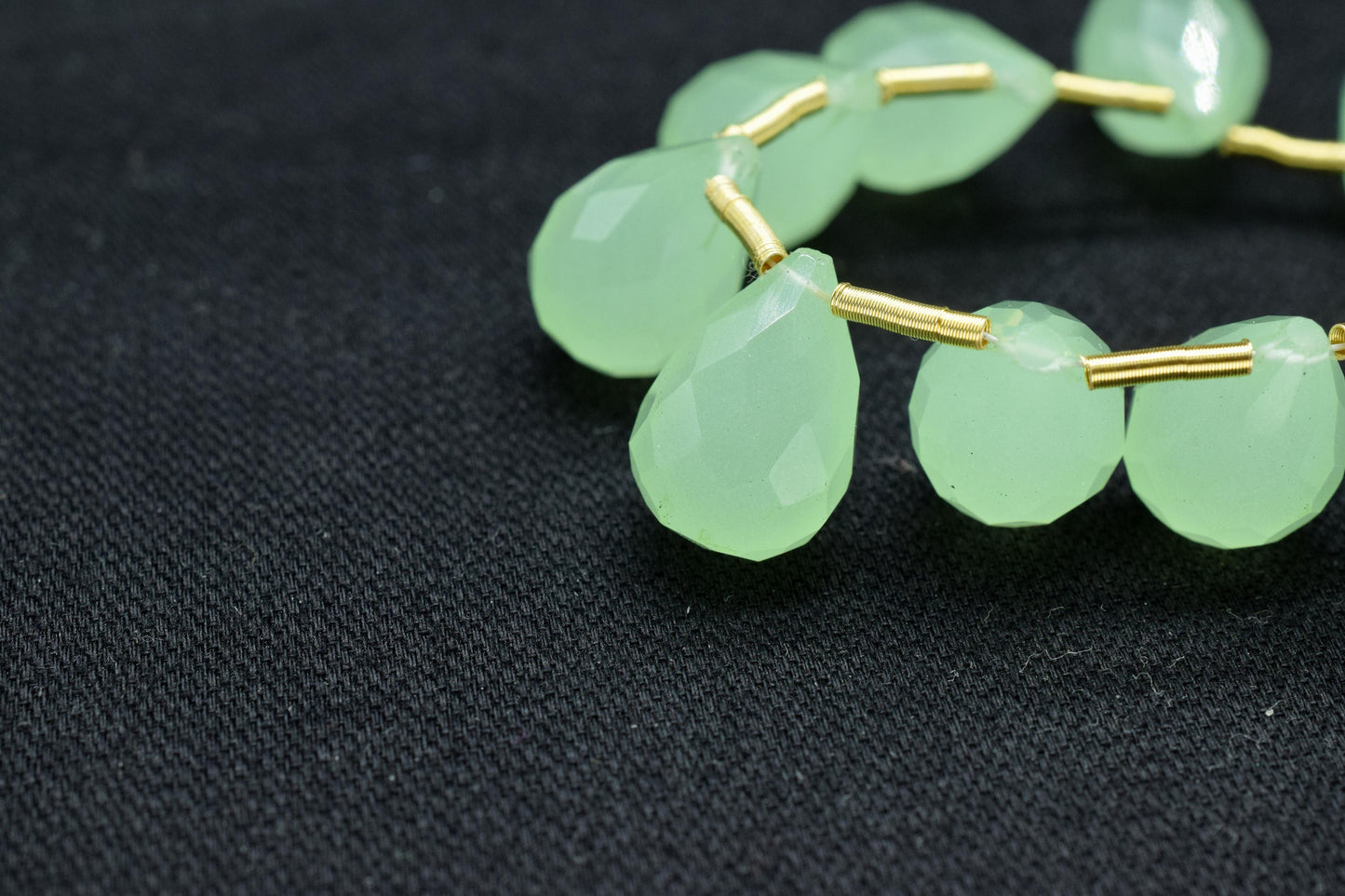 Prehnite Faceted drops Shape Briolette,10x14mm Drop Beads,Prehnite Faceted Teadrop Briolette , AAA Quality Briolette Beads.jewelry beads