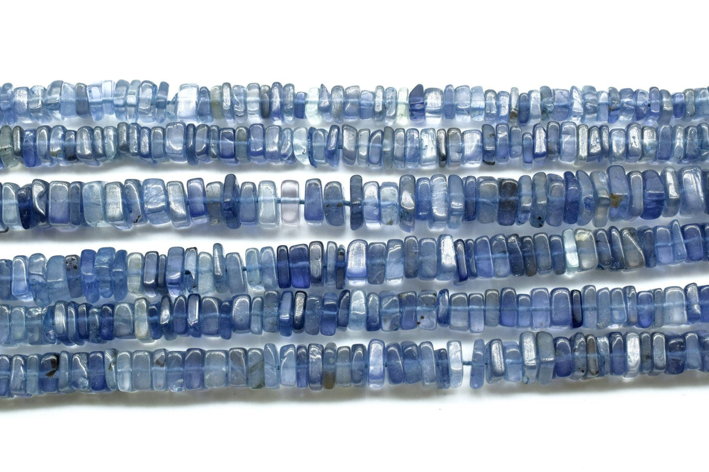 Natural Kyanite Heishi Square Shape Beads,4to 6 mm |Natural Kyanite Beads |Smooth Kyanite Heishi Beads |Jewelry Making Supply,Kyanite Heishi