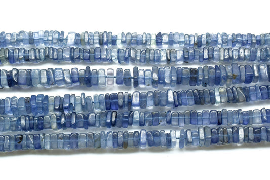 Natural Kyanite Heishi Square Shape Beads,4to 6 mm |Natural Kyanite Beads |Smooth Kyanite Heishi Beads |Jewelry Making Supply,Kyanite Heishi