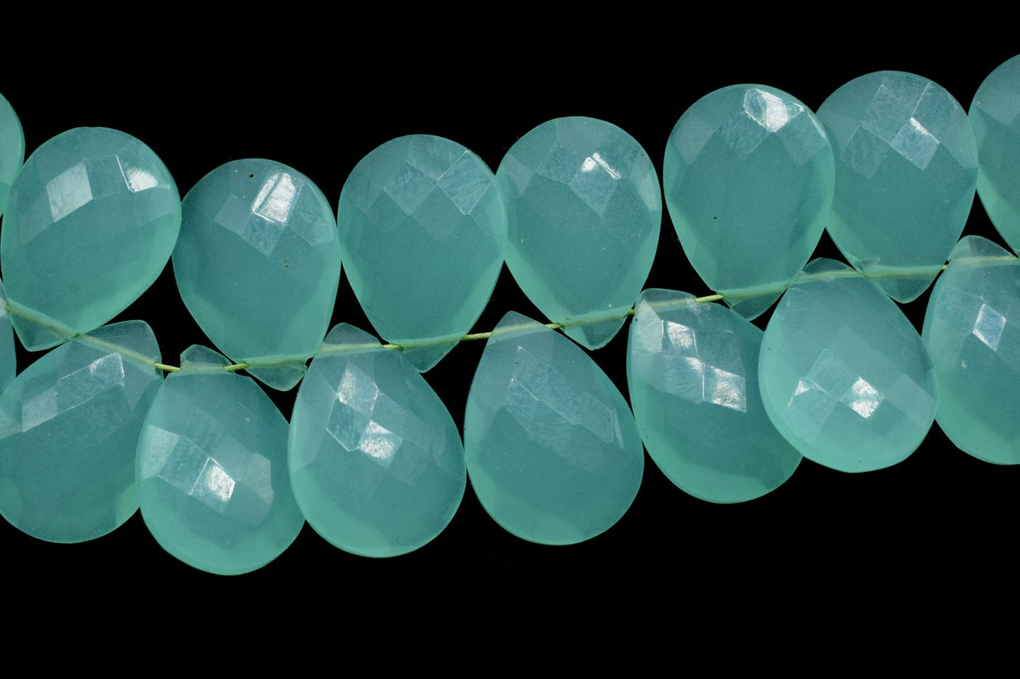Aqua Chalcedony 8x12mm Faceted Teardrop Briolettes,Aqua Chalcedony Teardrop Briolette,Aqua Chalcedony Faceted Briolettes,Calibrated Gemstone