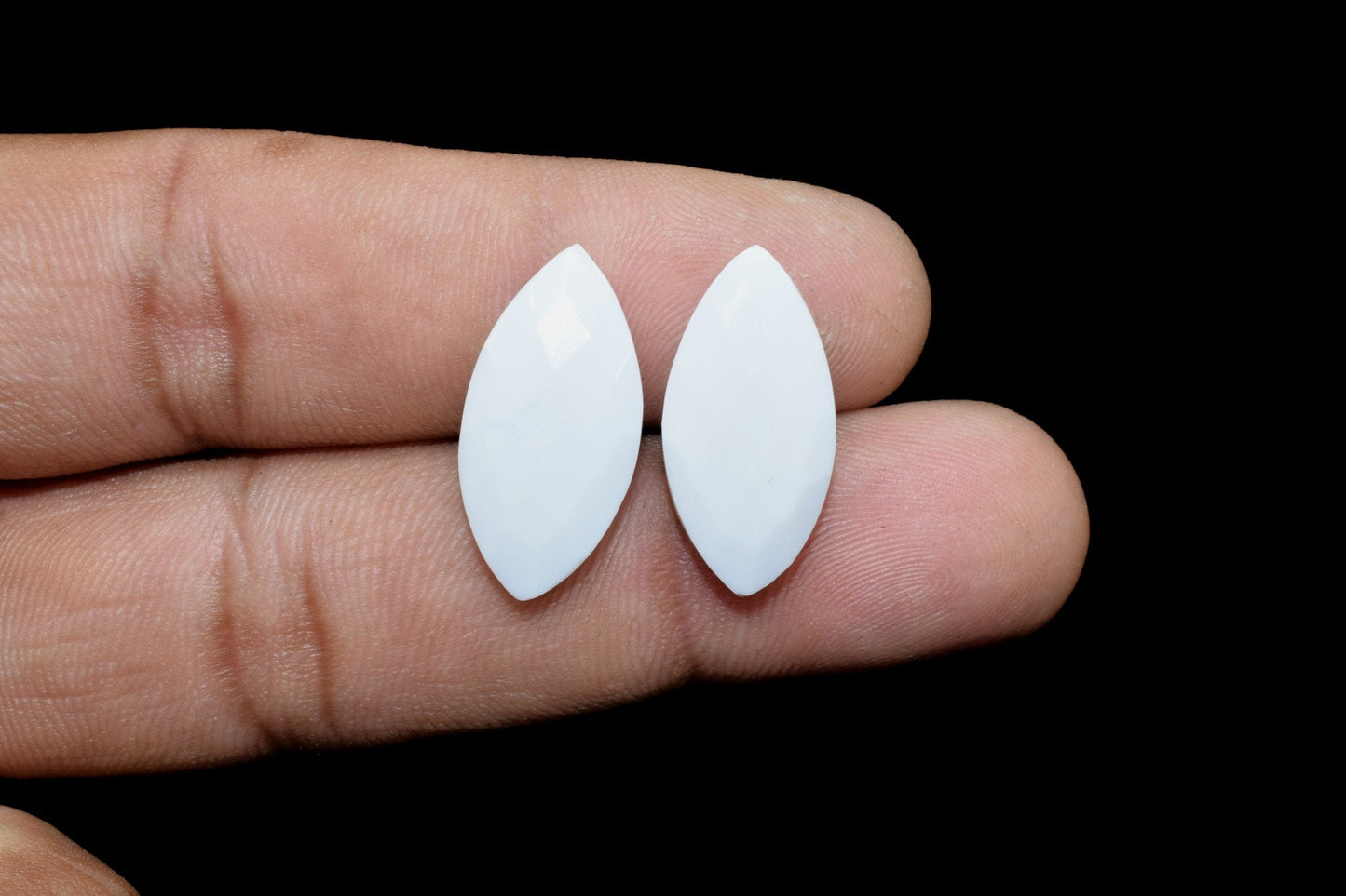 White Agate 10x20mm marquise shape Briolette,Faceted, polished,Handmade Gemstone,For jewellery making,wire wrapping,gemstone jewelry beads
