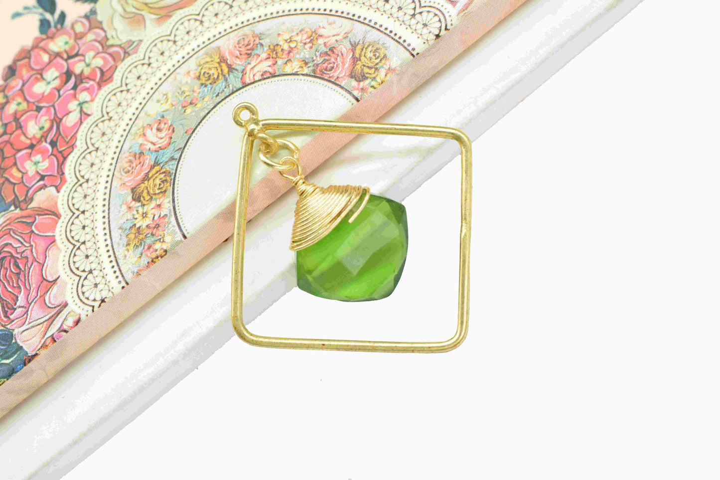 Gemstone Finding 12mm Square Pendants,Statement Earring Jewelry, Carft Supplies Tools,Handmade Circle Bezel Pendants,Gemstone Craft Supply