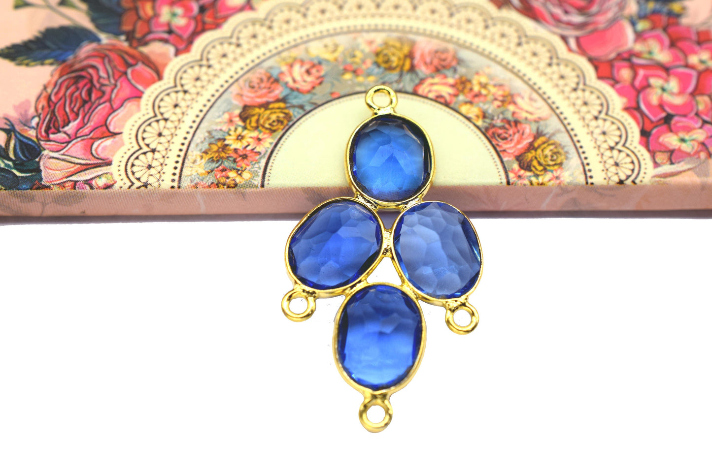 Blue Topaz Component/Earring Components/Blue Topaz Earring Component/Gemstone Pendant/Jewelery Making Supplies/Dangle Earring Component