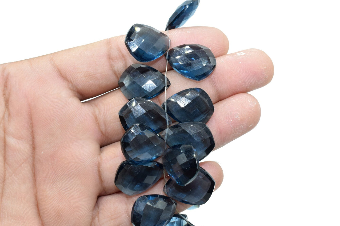 NATURAL TEAL Moss Kyanite 15x20mm Faceted Pear Shape Briolette,Kaynite Briolettes,Superb Item at Low PriceFinest Quality Briolette