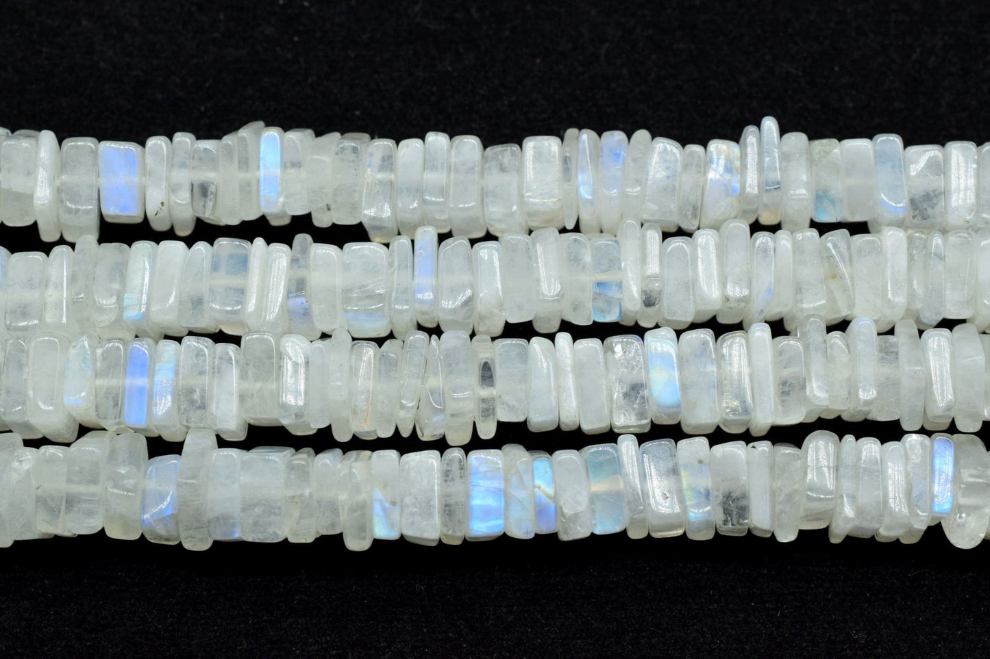 Moonstone Heishi Beads Size 4-6MM 16 inch strand Approx,Moonstone Heishi Beads,Moonstone Heishi Cut Beads,Moonstone bead,Square smooth Beads