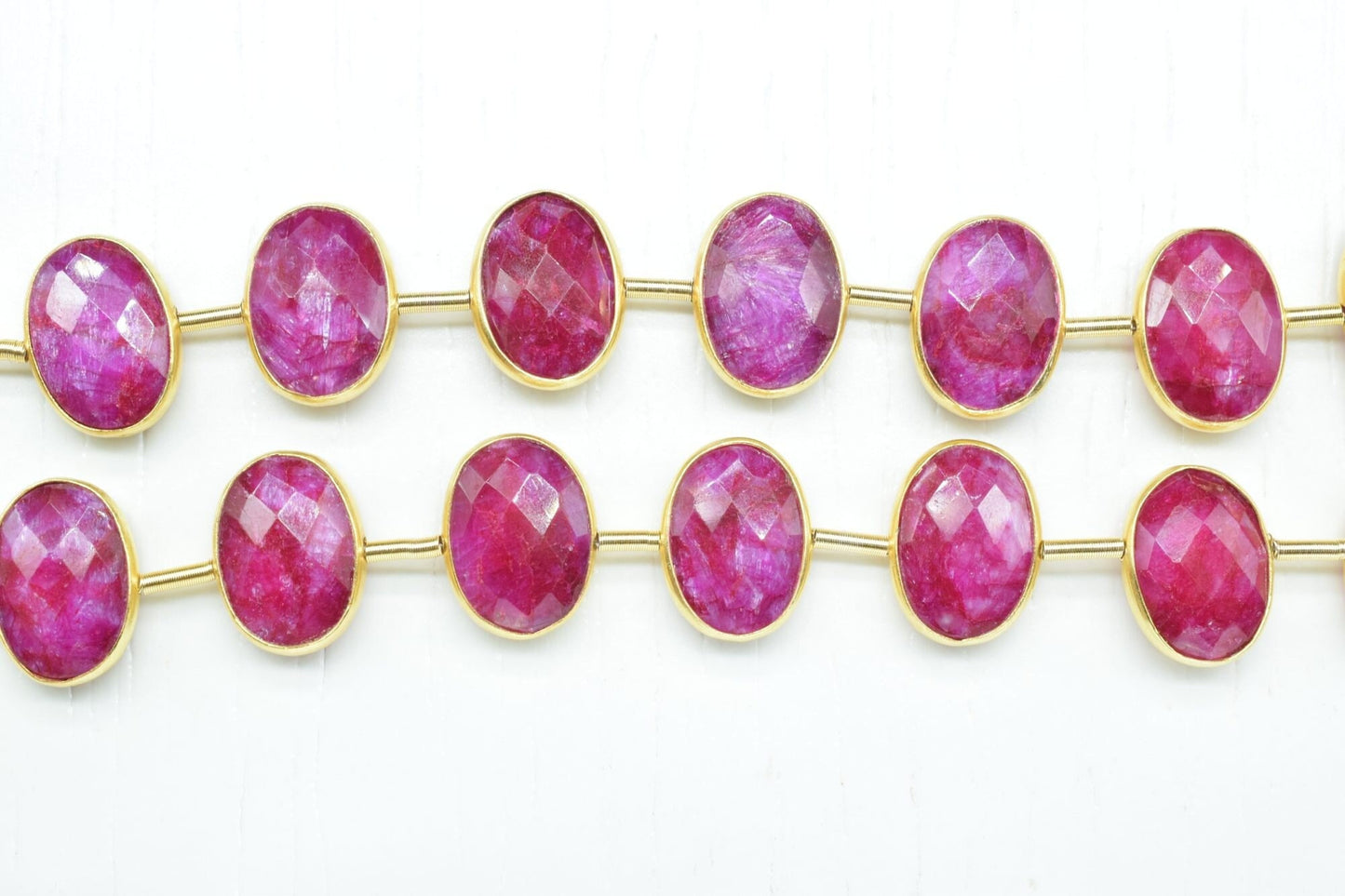Natural Ruby 10x14 mm Gold plated charms 10 pieces strand,Ruby Charm,Making Jewelry Supplies,Natural  charms,jewelry,Ruby beads,Ruby jewelry