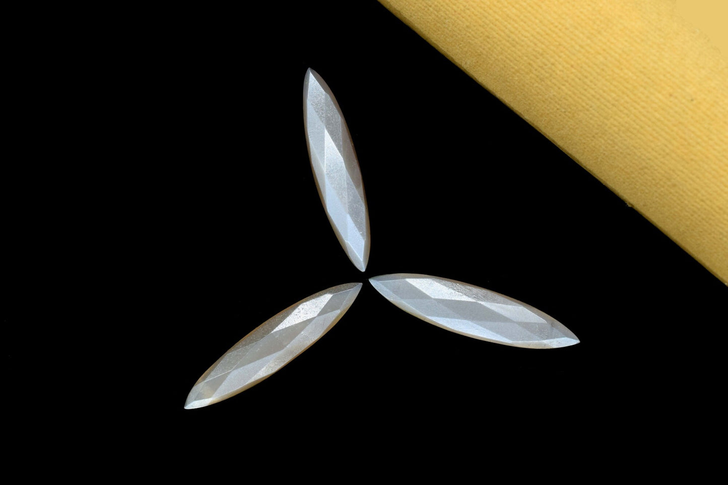 Chocolate Moonstone Briolettes, Chocolate Moonstone Faceted Marquise Shape Briolettes, 7x34mm Marquise Hand Cut Gemstone, Faceted Chocolate