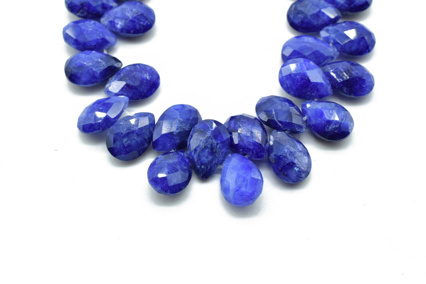 Blue Sapphire Teardrop 7x10mm Briolettes,Sapphire drilled Briolette,Super Finest Quality briolette,Natural Sapphire briolettes,Sapphire bead