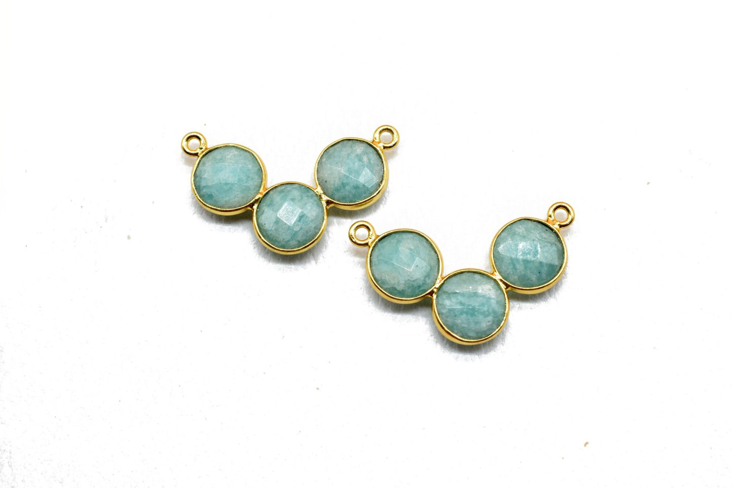 Amazonite Necklace Connector,Amazonite Jewelry Making Supply,Amazonite Pendant,Amazonite Jewelry,Woman Necklace,Gold plated connector charms