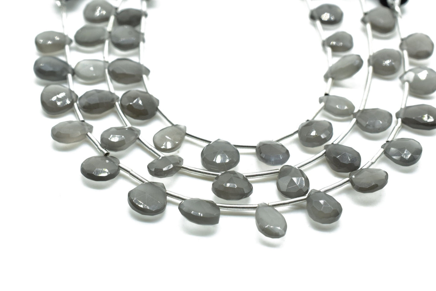 Grey Moonstone 6x8mm TearDrop Briolettes,Moonstone Briolettes,Jewelry making beads,Craft beads,Moonstone Pear shape Briolettes strand,Jewels