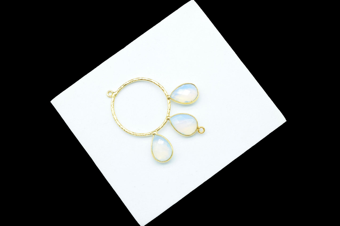 Opalite Jewelry Pendant/Gold Plated Jewellery/Connector Jewellery/Gemstone Jewellery/Brass Connector Jewellery/Double Bail Pendant/Gift