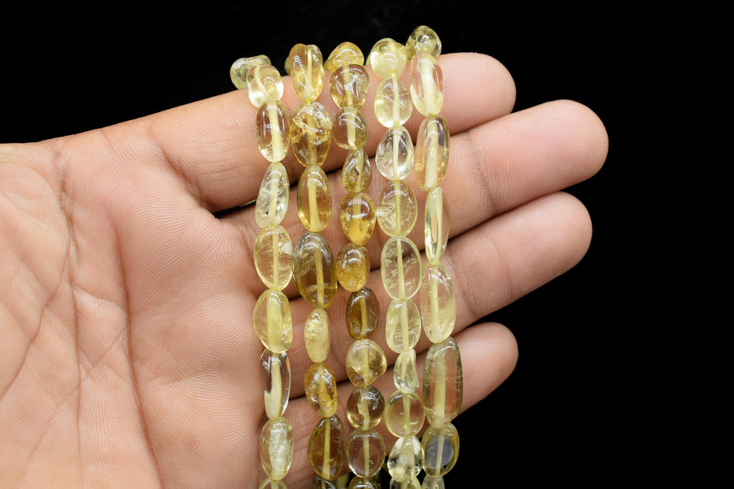 Natural Gemstone Nuggets Beads/Smooth Beads/Jewelry Making Craft/Citrine Nuggets Beads/Handmade Jewelry/Citrine  Jewelry/B'day Gift
