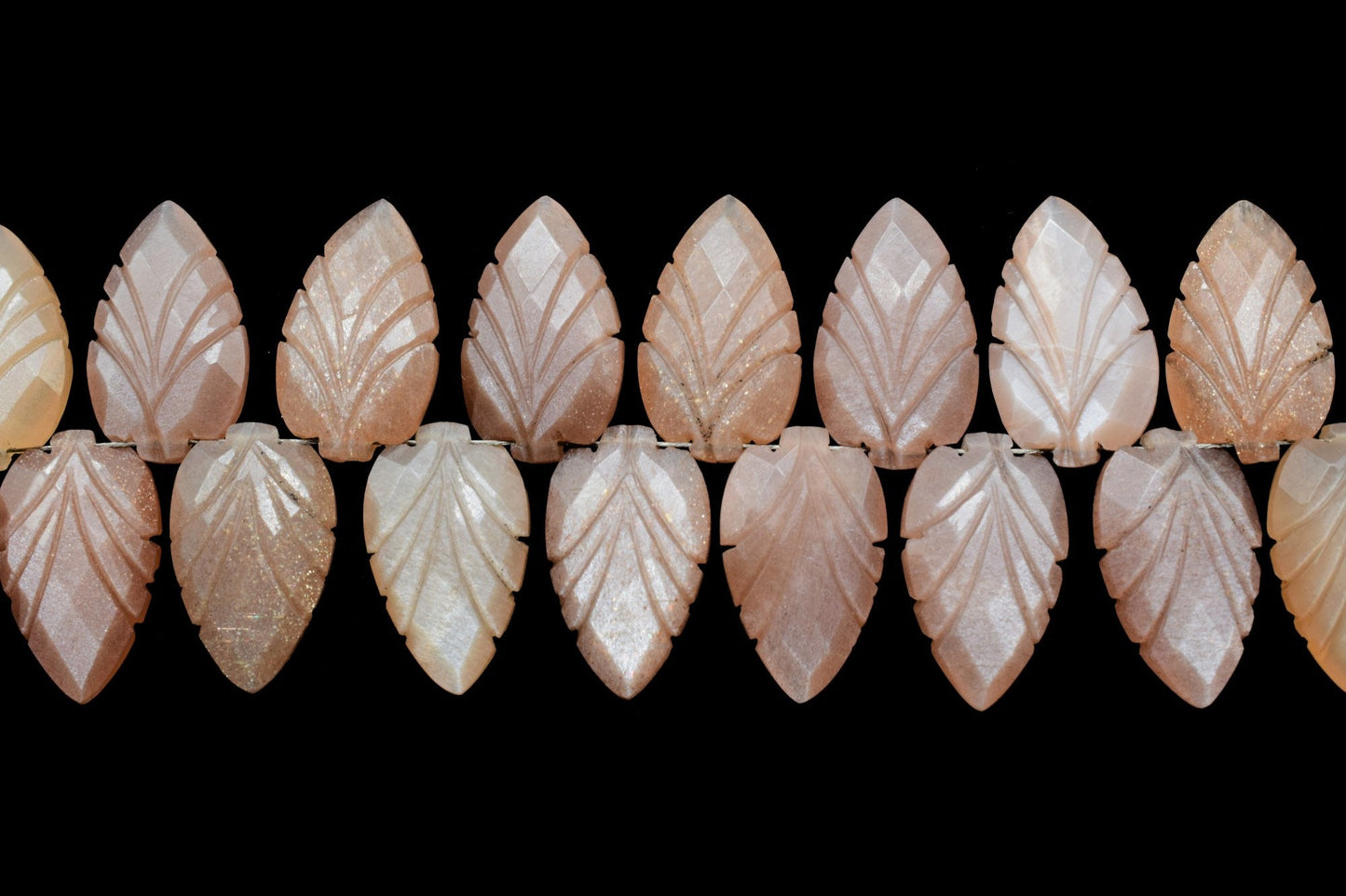 Peach Moonstone Carved Briolettes, Peach Moonstone Fancy Carved Briolettes,Natural Gemstone Beads for jewelry making,Carved Briolettes