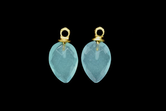 Mixed Gemstone Raw Pendants,Briolettes Drill Pendant Charms,Handmade Jewelry,Beads Pendant,9x13mm Pear Shape Pendant,Earring Beads Connector