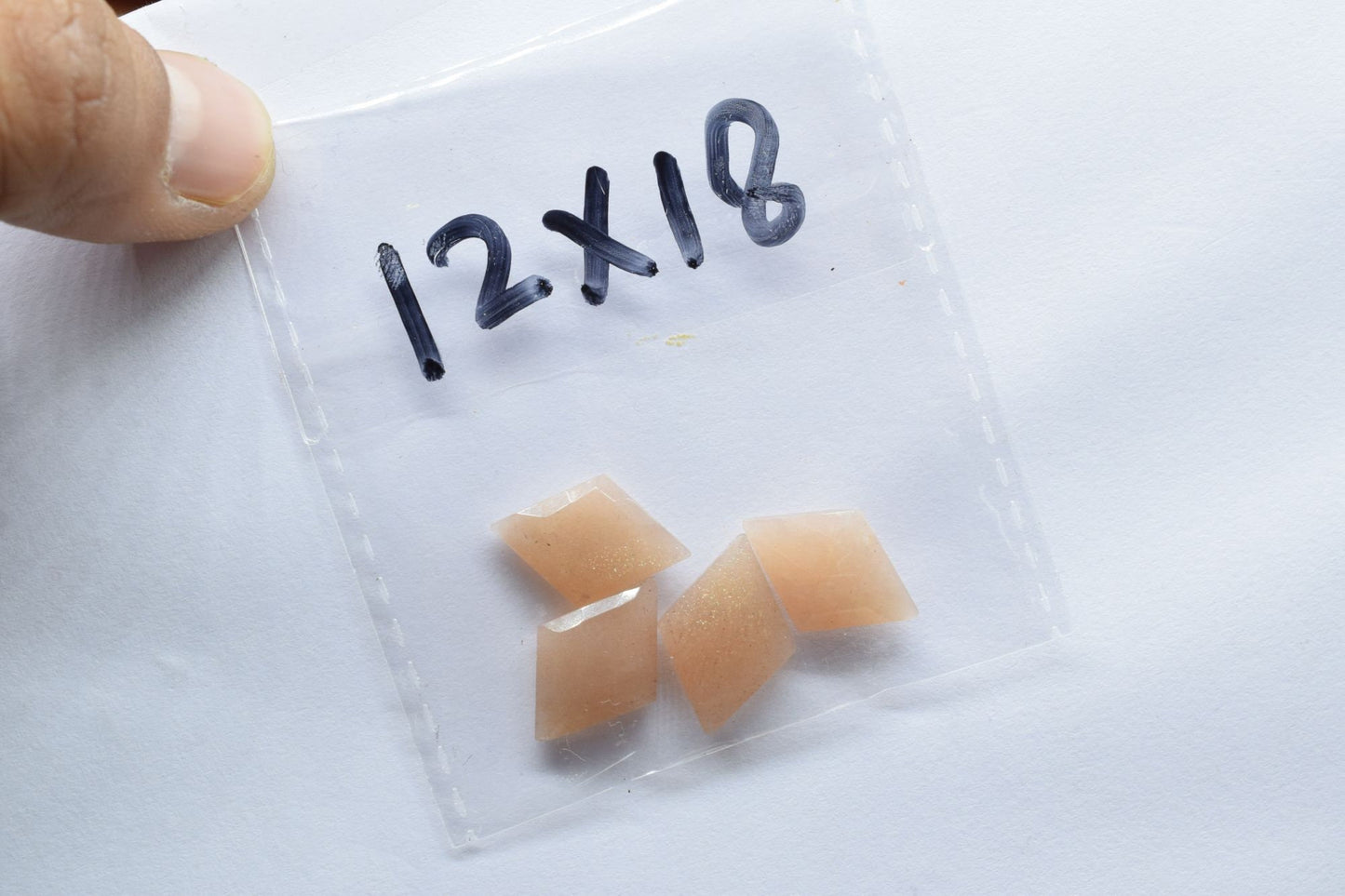 Peach Moonstone 12x18mm diamond shape briolettes,Faceted Briolette,polished,Handmade Gemstone, jewellery making,wire wrapping,gemstone beads