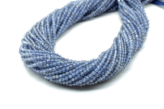 Natural Iolite Beads,Rondelle Shape Beads,micro Faceted beads,Jewelry making Supply,Bracelet Necklace Material, 2mm to 2.5mm beads strand