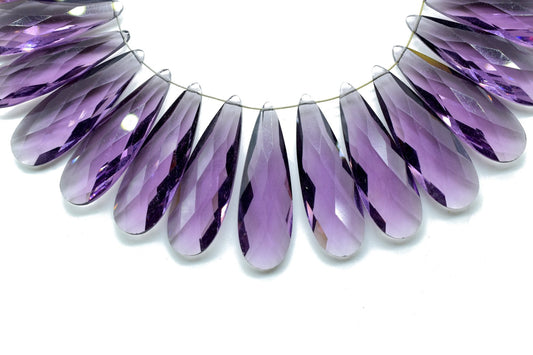 Natural Amethyst Long drop 10x30mm Briolettes,Amethyst Briolette,Amethyst Tear Drop Briolettes,jewelry supplies,Amethyst drops,Amethyst