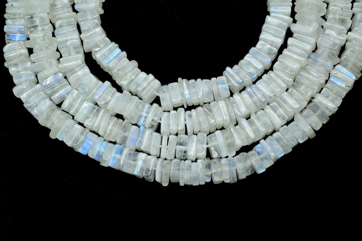Moonstone Heishi Beads Size 4-6MM 16 inch strand Approx,Moonstone Heishi Beads,Moonstone Heishi Cut Beads,Moonstone bead,Square smooth Beads
