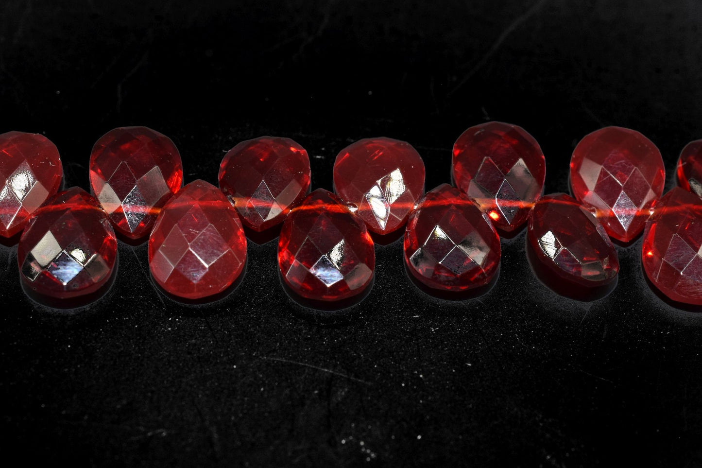 Red Garnet Quartz 9x13mm Faceted Pear Briolettes - Faceted Briolettes - Calibrated Gemstone - Chalcedony Pear Briolette,wholesale beads