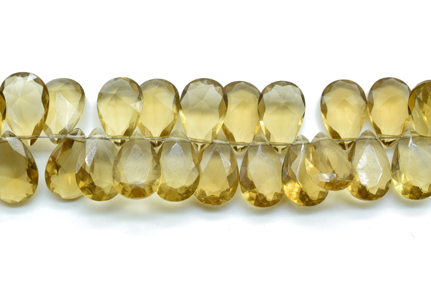 Natural Bear Quartz 8x12mm Faceted Pear Shape Briolettes,Super Finest Quality Beads,Gemstone Jewelry Beads,Pear Shape Beads,Bear Quartz Pear