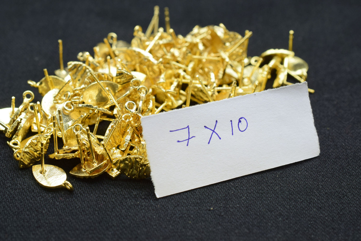 Brass Handmad Earring Connector,7x10mm Teardrop Brass Earring connector,Gold Plated Brass Jewellery,Studs Post connector,Brass Earring,Gifts