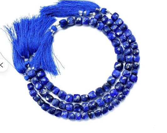 Natural Blue Sapphire 10mm Faceted Cube Beads,3D Box Strand,10 square Dice Beads,Blue Gemstone Box Strand, Blue Sapphire Box Briolettes,Bead