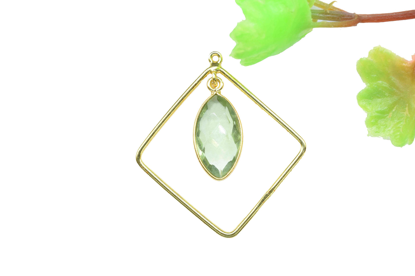 Marquise Bezel Pendant,Finding Square Components,Gemstone Square Component,Handmade Pendant Jewelry,Beads Dangle Earring,Station Link Supply