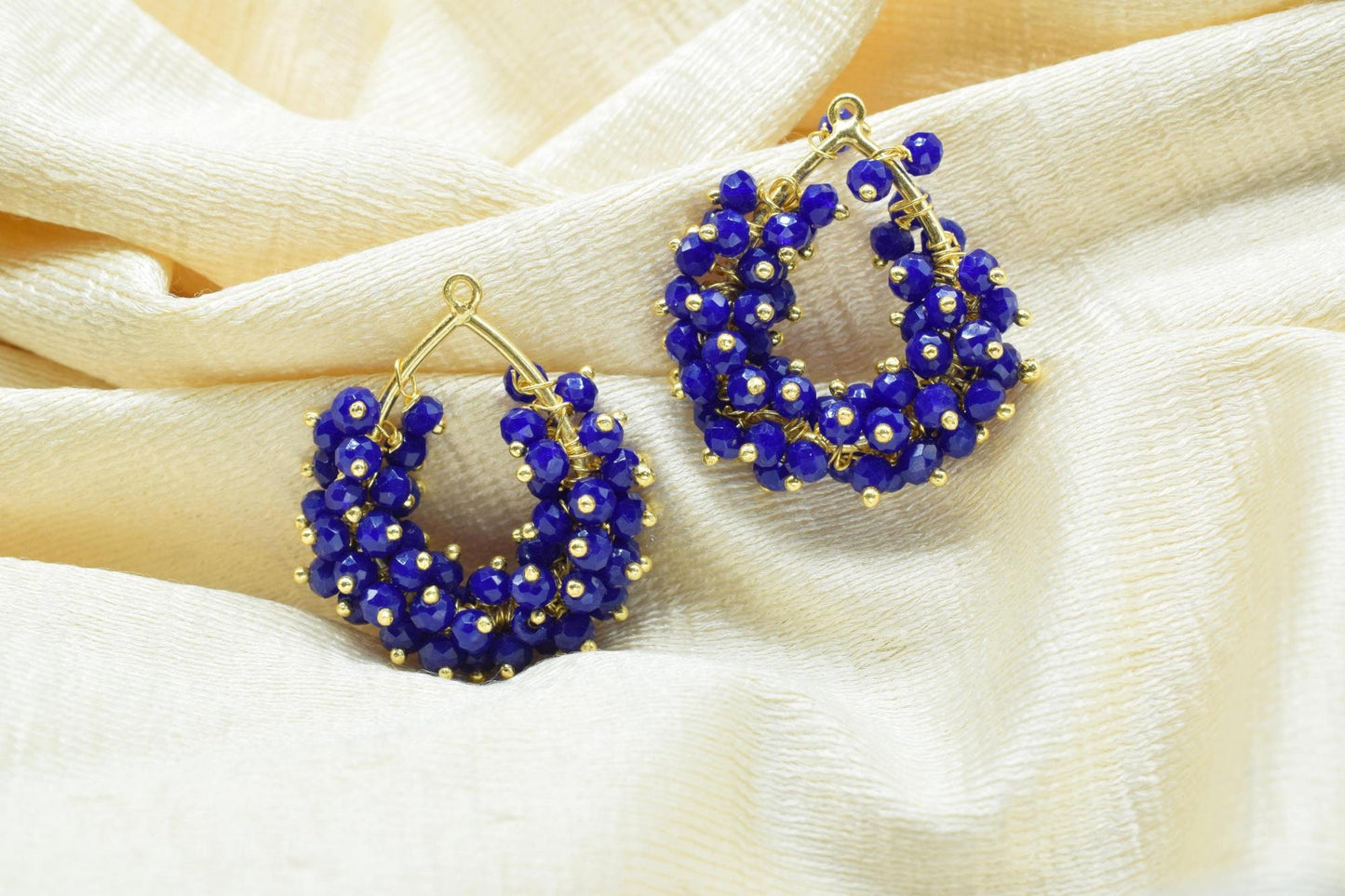 Lapis Lazuli Wire Wrapped Pendant,Gold Vermeil Dangle Earring,Handmade Beaded Charms Necklace,Gemstone ComponentLapis Pendant Jewelry Gift