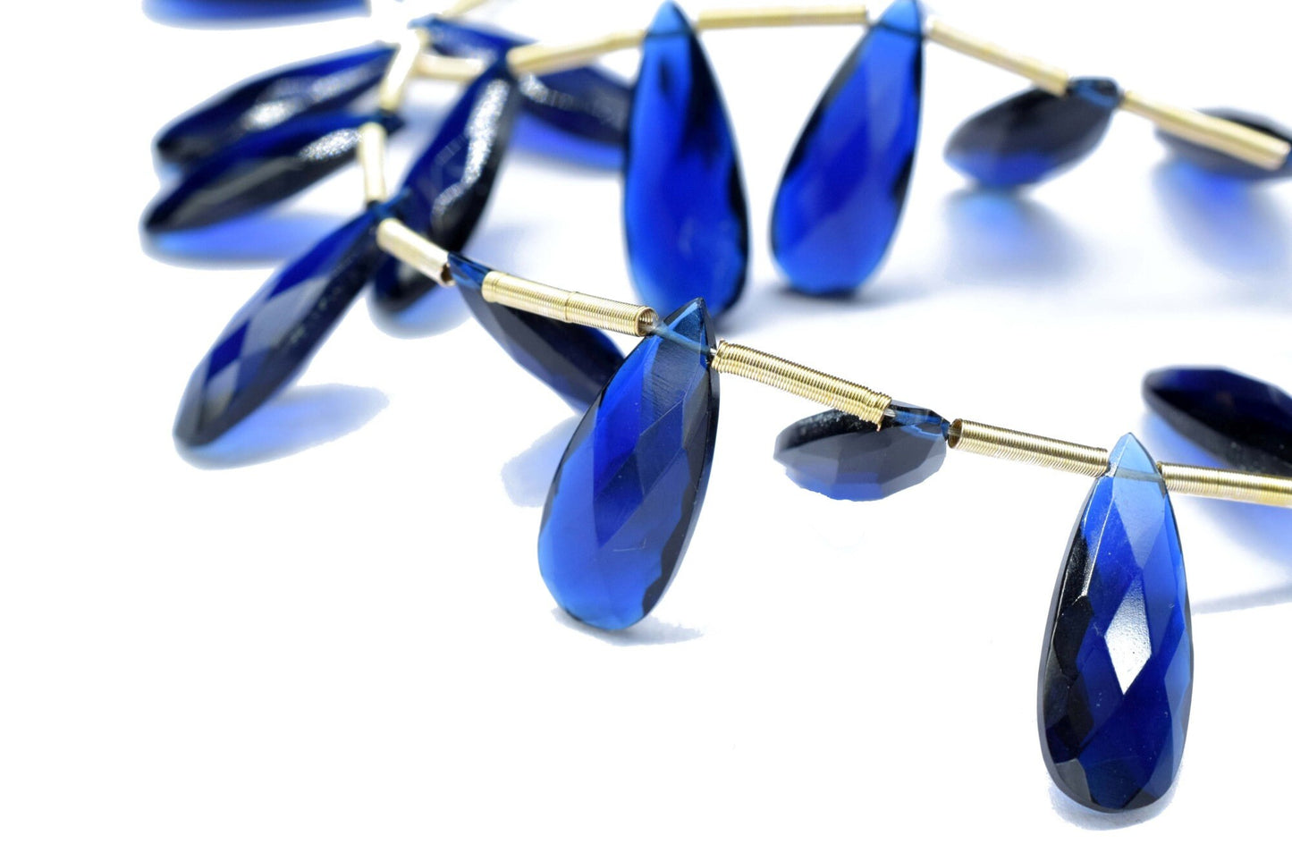 Blue kaynite Teardrop Briolettes,Blue Gemstone Teardrop Faceted Beads,kaynite 5 inch strand,Jewelry Making Supplies,kaynite Teardrop jewelry