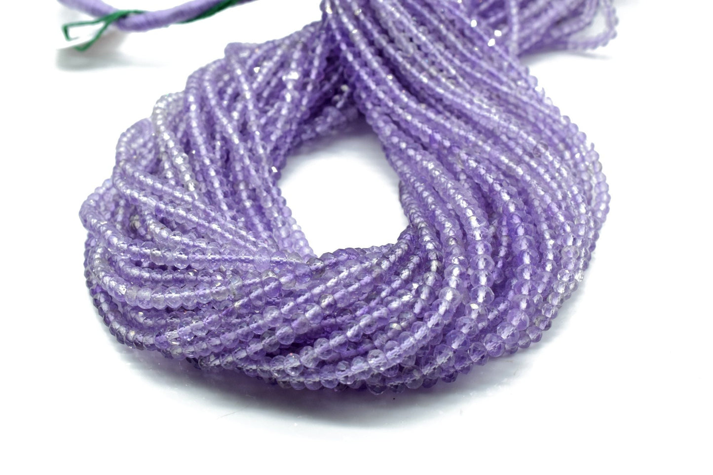 Amethyst Faceted Rondelle Beads,Natural Semi Precious Gemstone Beads,Jewelry Making supply,3mm Rondelle Beads,Amethyst Beads,purple beads