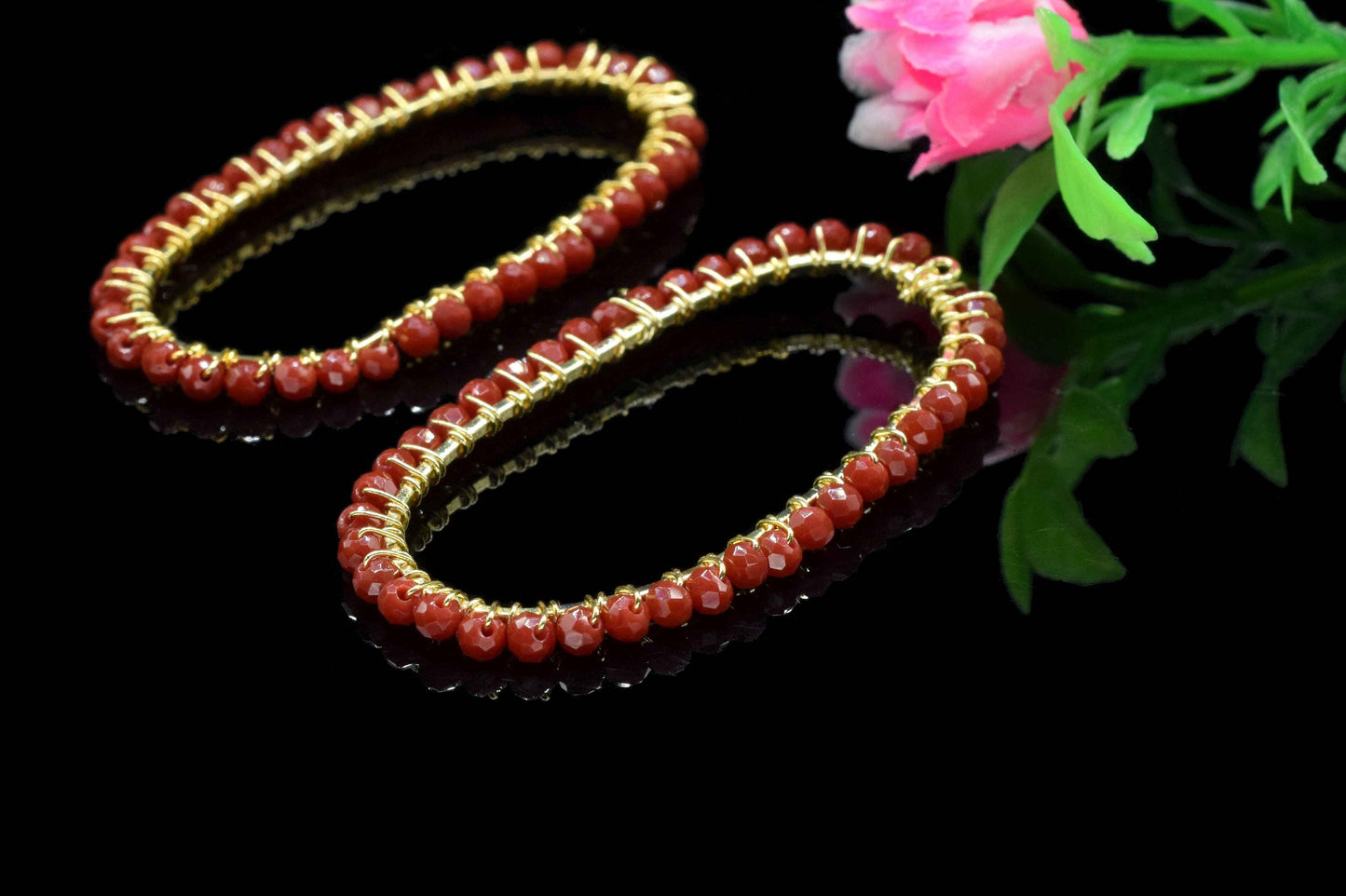 Natural Ruby Connectors, Ruby Wire Wrapped Jewelry, Beaded Findings Component,Oval Shape Earring Jewelry,Oval Pendant Components,Ruby Beaded