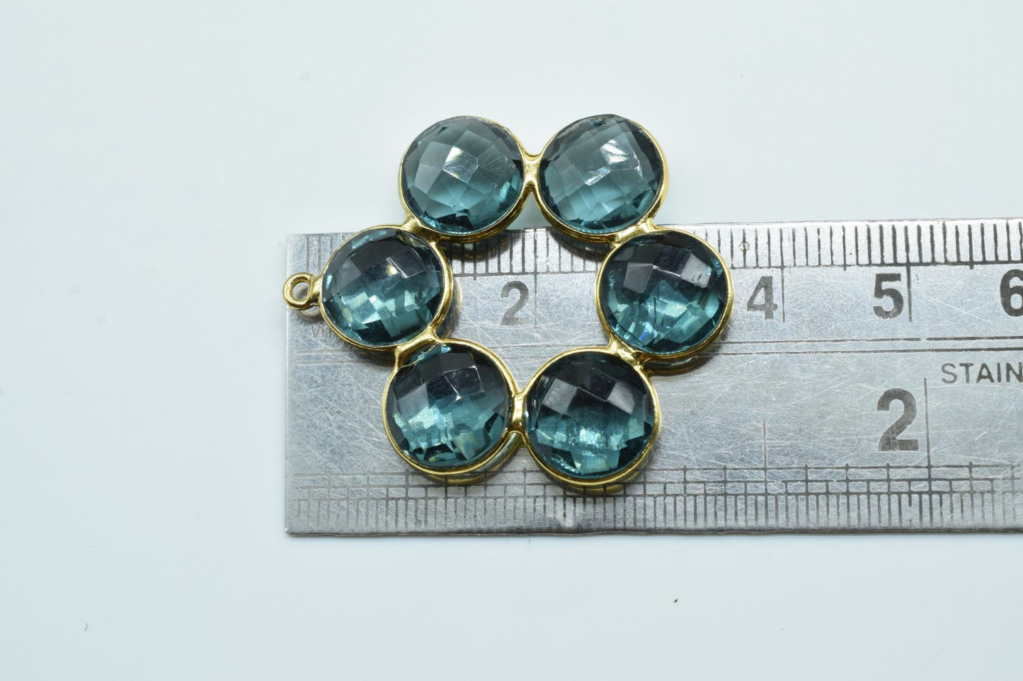 Kyanite Gemstone Component,Jewelry Making Supplies,Kyanite Earring,Kyanite Gemstone Pendant,Attached Bezel Pendant,Earring,Finding Item