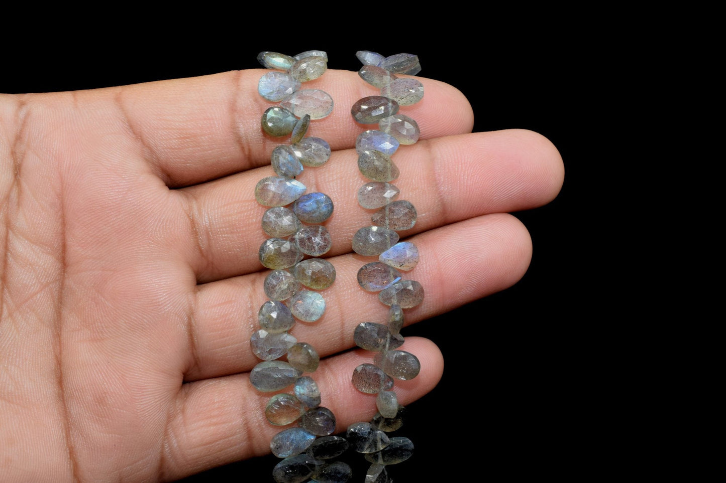 7 Inches Strand,Labradorite Faceted Pear shape Beads,Labradorite pear shape strand,Labradorite Faceted Beads,Labradorite briolettes Beads