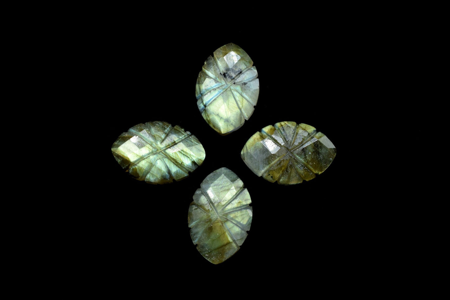 Labradorite Carved 12x18mm Marquise Faceted Beads,Carving Gemstone Beads,Labradorite Fancy Briolette Bead,Craft Supplies,Jewelry making gem