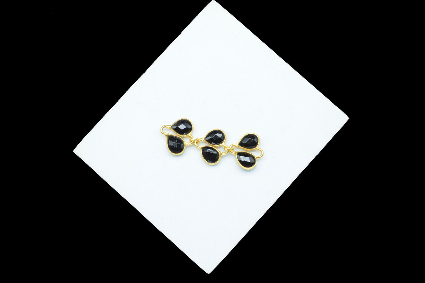 Black Onyx Pednant Charms/Gold Plated Charms/Brass Connnector Charms/Onyx Pendant Jewelry/Dangle Pendant/Women Jewelry/Handmade Jewelry/