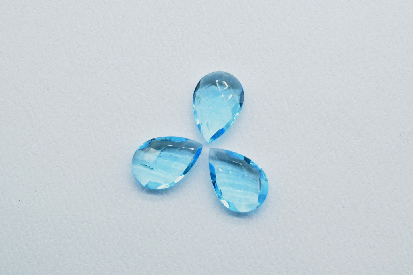 Sky Topaz Faceted Pear Shape Briolettes,10x14mm Pear Beads,Jewelry Supplies,Pear Shape Briolette,Sky Topaz Teardrop,10x14mm pear Beads