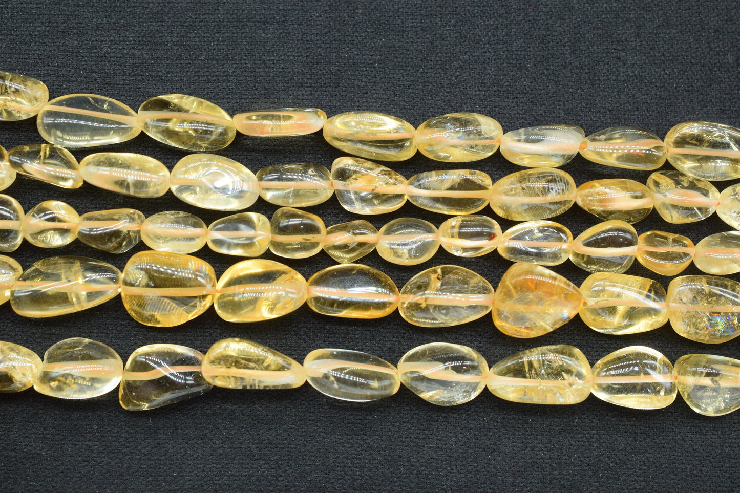 Natural Gemstone Nuggets Beads/Smooth Beads/Jewelry Making Craft/Citrine Nuggets Beads/Handmade Jewelry/Jewelry Component/B'day Gift