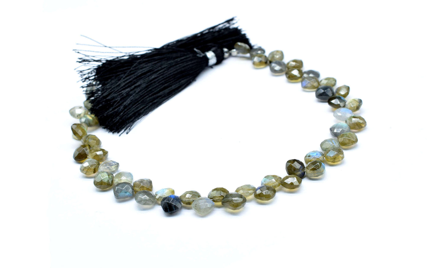 Labradorite Finest AAA Quality Faceted 6mm Cushion Shape Briolettes,Flashy Labradorite Beads, Labradorite Faceted Briolette,Gemstone Beads