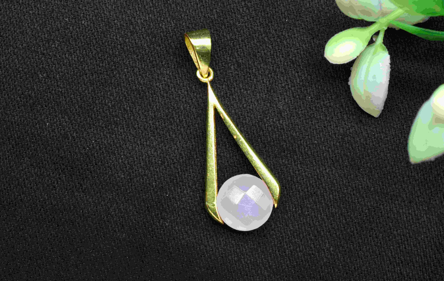 Rose Quartz Component , Single Bail Charm ,Rose Quartz Connector Pendant,Gold Plated Connectors,Pendant Gift For Mother Unique Style Jewelry