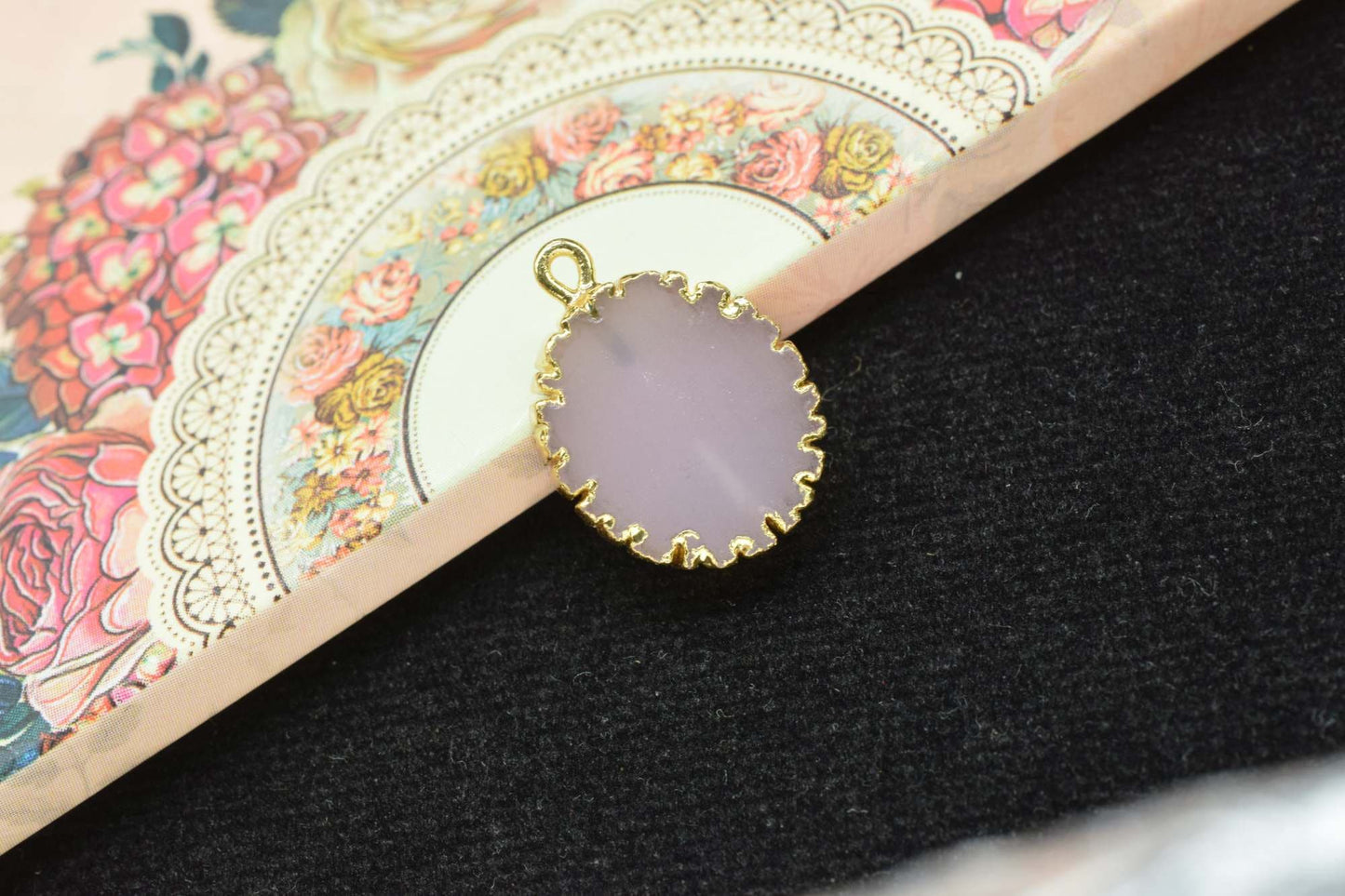 Rose Chalcedony Oval Shape Pendants,Handmade Cabechon Pendant Charm necklace,Gemstone Single Bail Connector,Rose Quartz Pendant Jewelry Gift