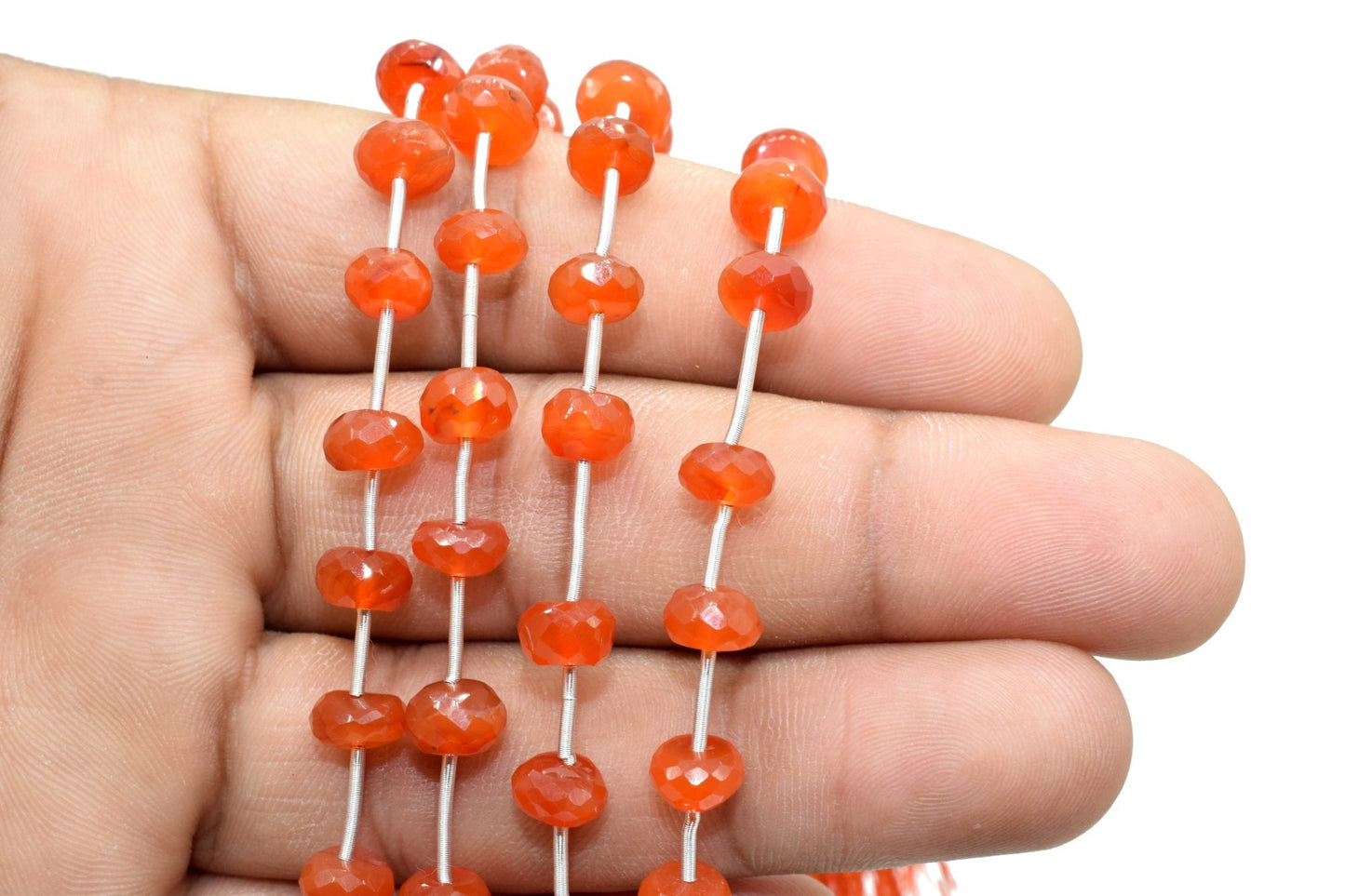 Carnelian 6mm Rondelle beads,Carnelian beads,Carnelian strand,Carnelian faceted beads,Carnelian string,Carnelian Rondelle beads,Gemstone