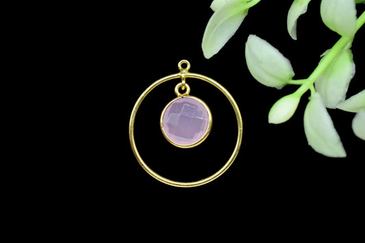 Components Dangle Earrings,Wedding Jewelry,Bridal Jewelry,Handmade Circle Bezel Pendant,Finding Round Pendants,Gemstone Components Pendant