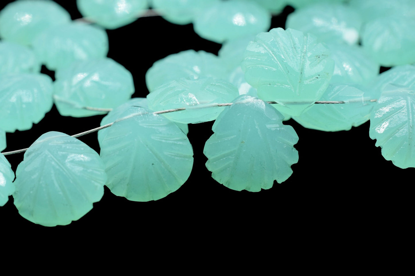 Aqua Chalcedony 12mm Carved Heart Shape Briolette,Carved Gemstone Beads,Aqua Chalcedony Carved Faceted Beads,Wholesale Price Beads,Carved