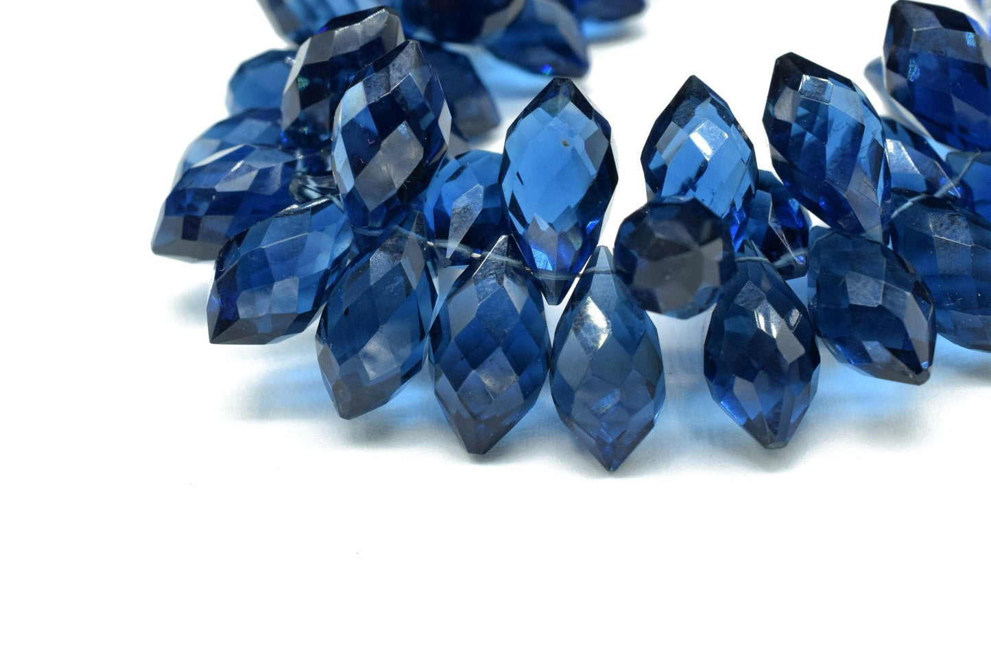 Iolite Faceted 8x16mm Dew Drop Shape Briolette Bead,Iolite Gemstone Bead,Iolite Gemstone Briolette,IOLITE Drop Briolettes,Natural Briolettes