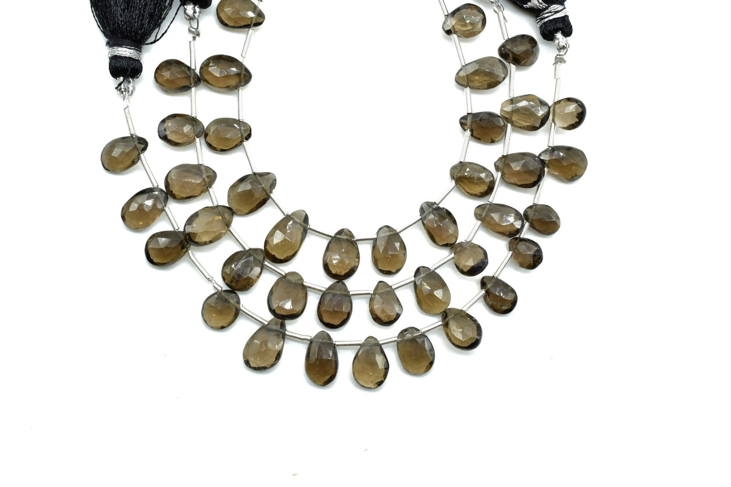 AAA Smoky TearDrop Briolettes,Smoky drops,Jewelry making beads,Supplies beads,Smoky Pear shape Briolettes strand,Gemstone Briolette Drop,