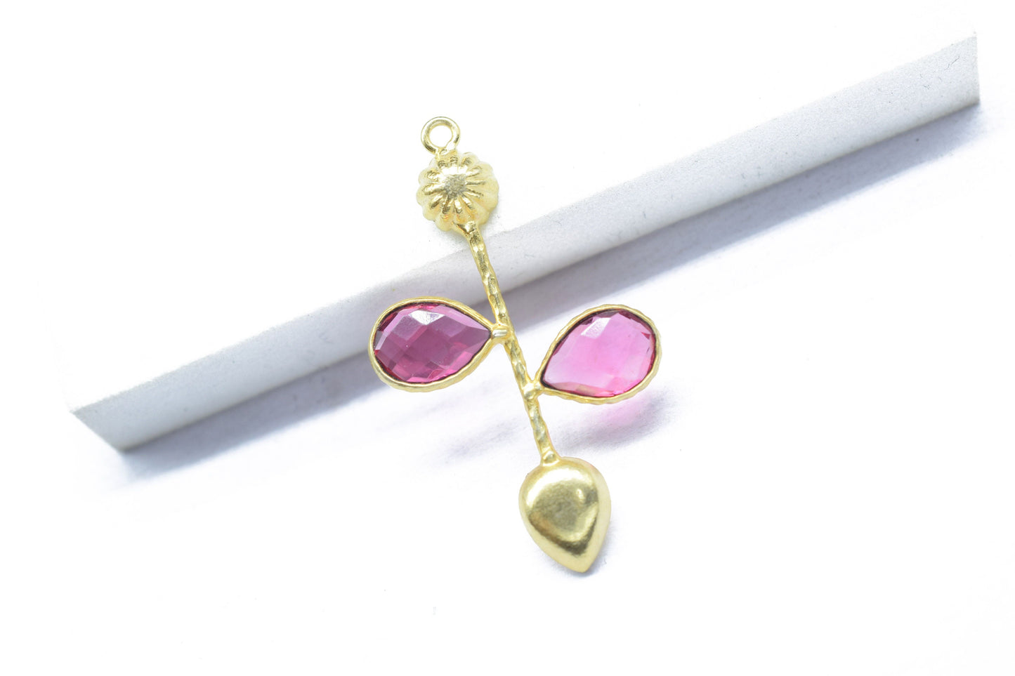 Pink Tourmaline Teardrop Faceted Bezel Connector,Pink Tourmaline Earring,Jewelery Supply,Pink Tourmaline Pendant Charms,Designer Pendants