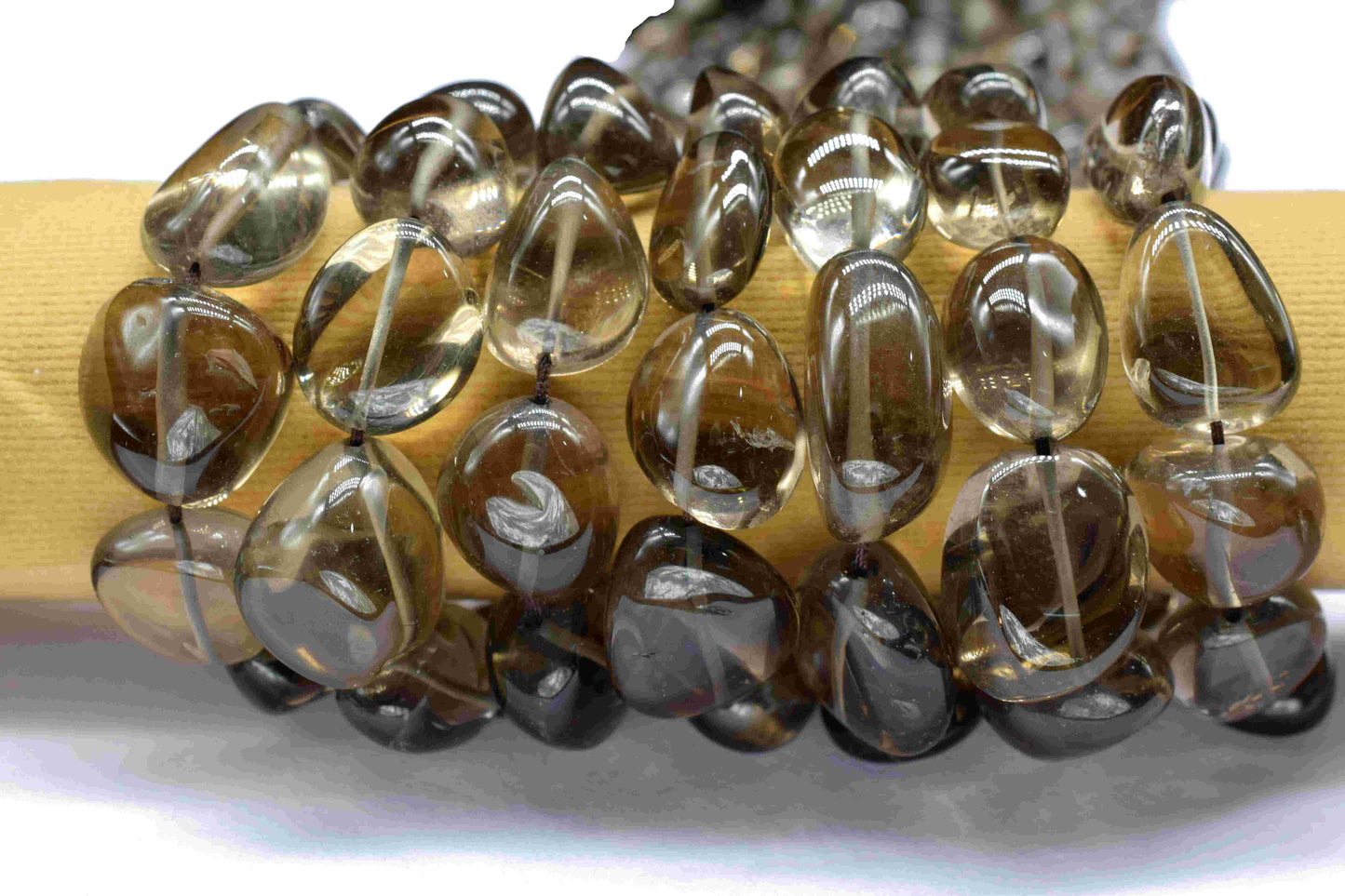 Smoky Quartz Smooth Oval Shape Briolettes,Smoky Oval Beads,Big Natural Smooth,Natural Smoky Plain Oval Beads, Smooth Beads, Plain Oval Beads