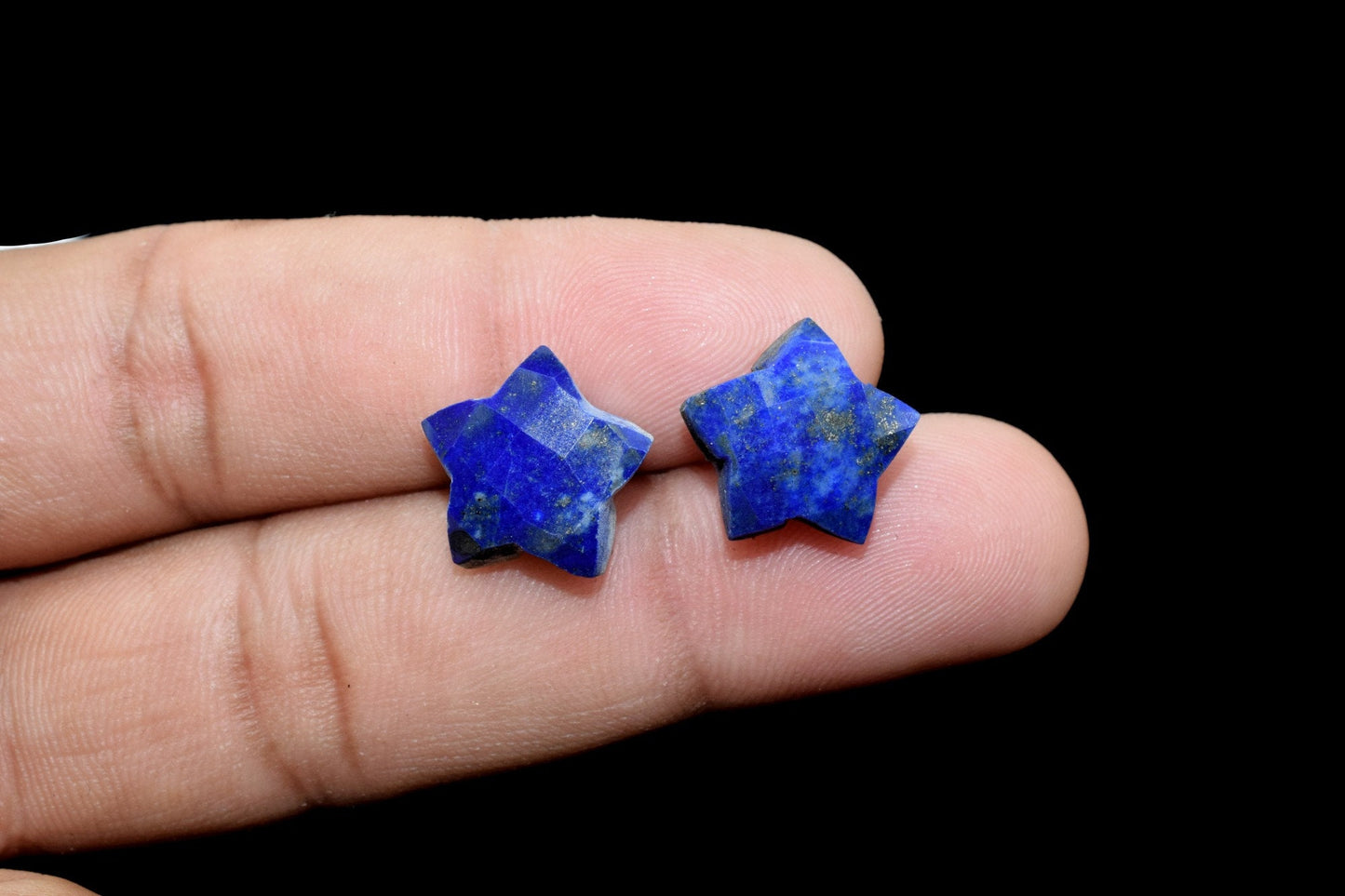 Lapis Lazuli 14mm carved star shape Briolettes,star shape Faceted Briolette,Gemstone,Hand Carved Briolette,Carving Gemstone,Carved stones