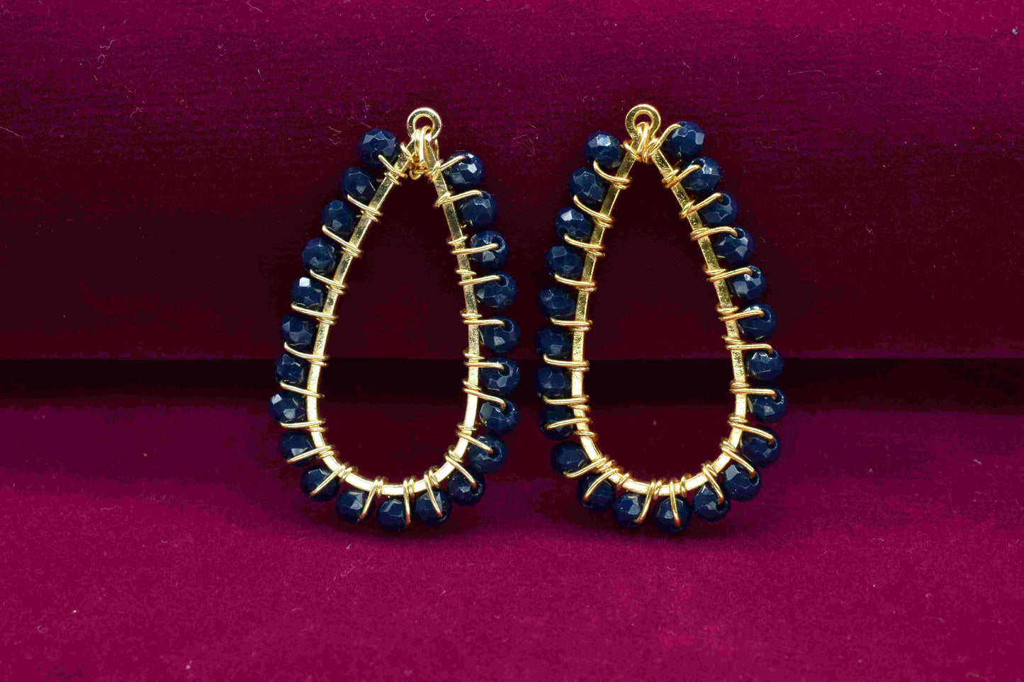 Blue Agate Beaded Earring Connector,Gemstone Wire Wrapped Components,Pendant Jewelry Connector,Finding Necklace,Blue Agate Jewelry,Gift