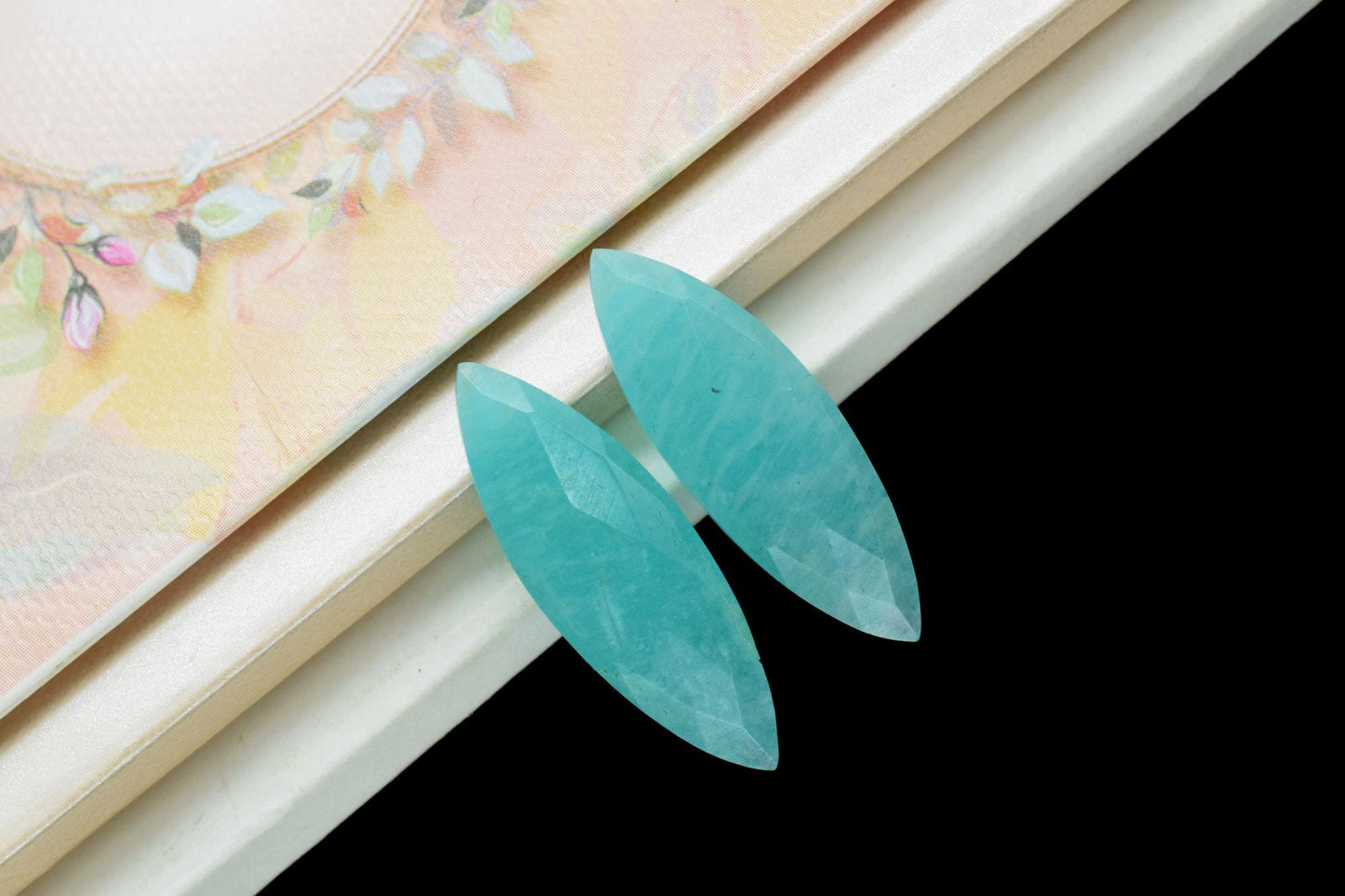 Natural Amazonite Faceted 10x30mm Size Briolettes, Marquise Shape Briolettes, Amazonite Pear, Amazonite Stone Jewelry, Long Pear Shape Beads